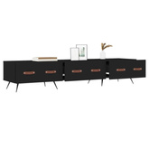 vidaXL Szafka pod TV, czarna, 150x36x30 cm, materiał drewnopochodny