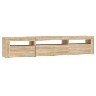 vidaXL Szafka pod TV z oświetleniem LED, dąb sonoma, 195x35x40 cm