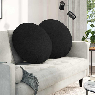 Poduszki na siedziska 2 pcs Czarny ?60 x 21 cm tkanina
