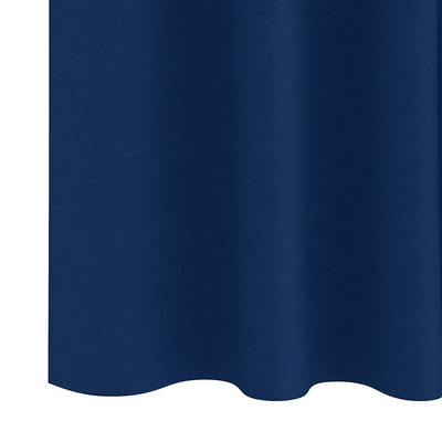 Firany blackout z kółkami 2 pcs Ciemnoniebieski 245 x 140 cm