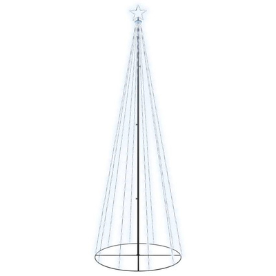 vidaXL Choinka stożkowa, 310 zimnych białych LED, 100x300 cm