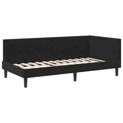 Rama Łóżka Narożnego z Materacem 2 szt. Czarny 90 x 200 cm