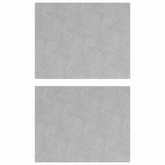 Stopień Prostokątny 2 pcs Srebrny 50 x 40 cm Aluminium