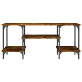 vidaXL Szafka pod TV, przydymiony dąb, 102x35x45,5 cm