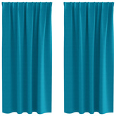 Firany blackout z kółkami 2 pcs Turkusowy 175 x 140 cm