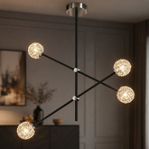 lampa sufitowa wisząca candellux apeti paksos g9 led czarny