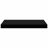 vidaXL Półki ścienne, 4 szt., czarne, 50x23x3,8 cm, MDF