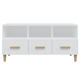 vidaXL Szafka pod TV, biała, 102x36x50 cm, materiał drewnopochodny wariant 8