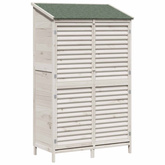 Shed ogrodowy Biały 106 x 56 x 176,5 cm Drewno Świerkowe
