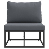 Meble Ogrodowe Metal Czarny i antracyt 70 x 71,5 x 71 cm