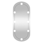 vidaXL Lustro ścienne z LED, 35x80 cm, szklane, owalne