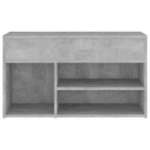 Ławka z miejscem na buty, szarość betonu, 80x30x45 cm