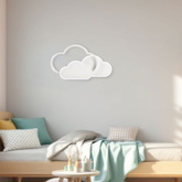 Lampa sufitowa LED Chmurki plafon 24W 2800–6500K  z pilotem biały klosz regulacja barwy światła pokój dziecięcy salon