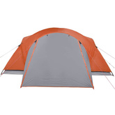vidaXL Namiot rodzinny, 8-os., szaro-pomarańczowy, wodoszczelny