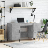 vidaXL Biurko, szarość betonu, 140x50x75 cm, materiał drewnopochodny wariant 11