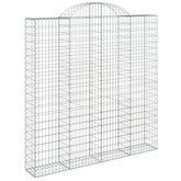 Łukowaty kosz gabionowy 200x30x200/220 cm, galwanizowane żelazo
