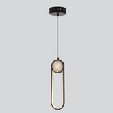 LACRIMA lampa wiszaca czarny 10cm 15W LED 3000K maskownica biała  31-35585