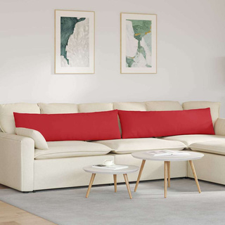 Poduszki na sofę 2 pcs Czerwony 145 x 40 cm tkanina