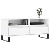 vidaXL Szafka pod TV, biała, 100x34,5x44,5 cm, materiał drewnopochodny model standard