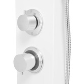 vidaXL Panel prysznicowy, aluminiowy, matowy, biały