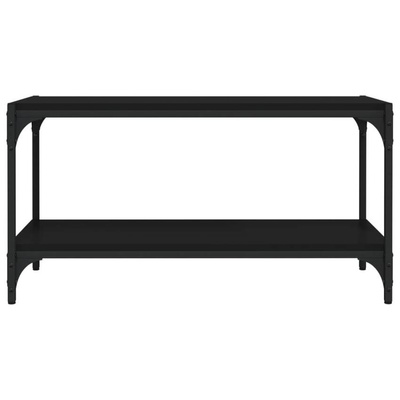 vidaXL Szafka pod TV, czarna 80x33x41 cm materiał drewnopochodny/ stal