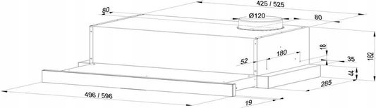 Okap teleskopowy Corona 2 G50 (czarny)