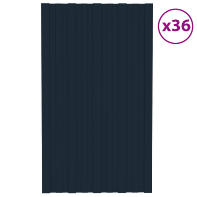 Panel dachowy 36 pcs antracytowy 80 x 45 cm Stal galwanizowana