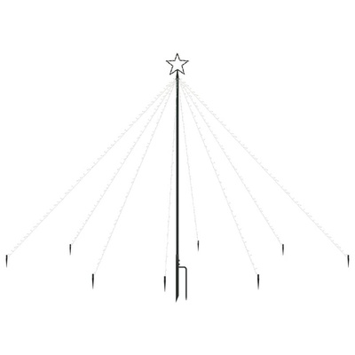 vidaXL Choinka z lampek, wewn./zewn., 400 kolorowych diod LED, 2,5 m