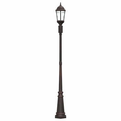 Lampa ogrodowa kolor bronzu 68 x 20 x 235 cm Aluminium i szkło