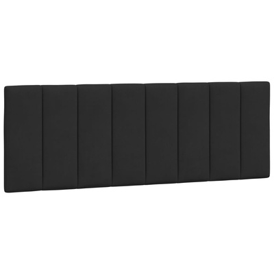 Poduszka na wezgłowie, Hanko, czarna, 140 cm, aksamitna