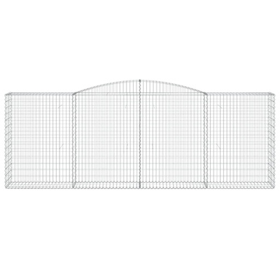 Kosze gabionowe, 8 szt, 400x50x140/160 cm, galwanizowane żelazo