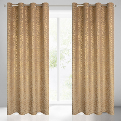 Zasłona Sara ciemnobeżowa 140x250