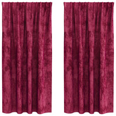 Zasłony z weluru 2 pcs czerwone wino 175 x 140 cm Aksamit