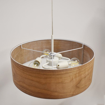 Lampa Wisząca Drewniana ?45cm 3XE27 Abruzzo Bosco