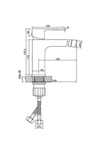 Bateria bidetowa Nyks chrom  Invena