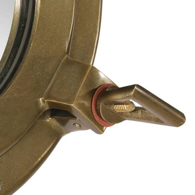 vidaXL Lustro wiszące w kształcie bulaja, Ø23 cm, aluminium i szkło