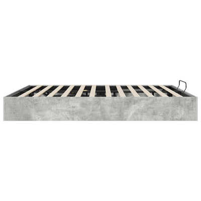 Łóżko otomanowe Betonowy 180 x 200 cm Drewno inżynieryjne