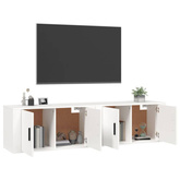 vidaXL Wiszące szafki telewizyjne, 2 szt., białe, 80x34,5x40 cm