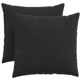 Poduszki na sofę 2 pcs Czarny 50 x 50 cm Tkanina sztruksowa
