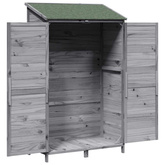 Shed ogrodowy Szary 106,5 x 56 x 176 cm Drewno Świerkowe