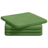 Poduszki na siedziska 4 pcs Jasnozielony 40 x 40 x 3 cm Aksamit