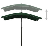Parasol ogrodowy na słupku, 200x130 cm, zielony