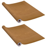 Okleina samoprzylepna na drzwi 2 szt., jasny dąb 210x90 cm, PVC