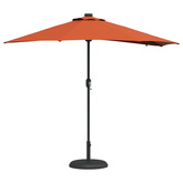 Parasolka ogrodowa terakota 294 x 150 x 223 cm Poliester i Stal