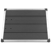 Prysznic ogrodowy z szarą podstawą, 225 cm, stal nierdzewna