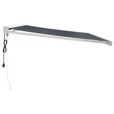 vidaXL Zwijana markiza, antracytowa, 4x3 m, tkanina i aluminium