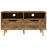 vidaXL Szafka pod TV, opalany dąb, 90x40x48,5 cm