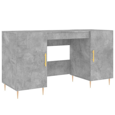 Biurko, szarość betonu, 140x50x75 cm, materiał drewnopochodny vidaXL