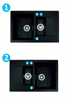 Zlewozmywak Estein 1,5K 08 / czarny nakrapiany