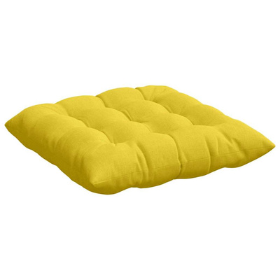 Poduszki na siedziska 4 pcs Jasnożółty 40 x 40 x 6 cm tkanina